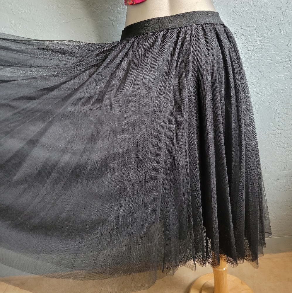 Multi Layered Black Tulle Skirt